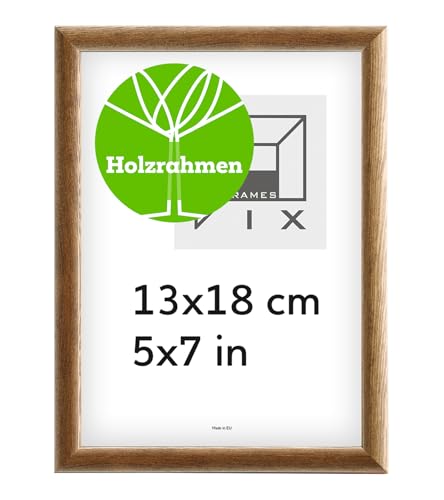 Pix FRAMES Bilderrahmen - Fotorahmen aus Holz - Rahmen mit Scheiben aus acrylglas - Rahmen zum Aufhängen und Aufstellen - Modern Photo Frame - 13x18 cm - Braun Pix FRAMES Bilderrahmen - Fotorahmen aus Holz - Rahmen mit Scheiben aus acrylglas - Rahmen zum Aufhängen und Aufstellen - Modern Photo Frame - 13x18 cm - Braun von Pix FRAMES