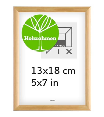 Pix FRAMES Bilderrahmen - Fotorahmen aus Holz - Rahmen mit Scheiben aus acrylglas - Rahmen zum Aufhängen und Aufstellen - Modern Photo Frame - 13x18 cm - Holz Pix FRAMES Bilderrahmen - Fotorahmen aus Holz - Rahmen mit Scheiben aus acrylglas - Rahmen zum Aufhängen und Aufstellen - Modern Photo Frame - 13x18 cm - Holz von Pix FRAMES