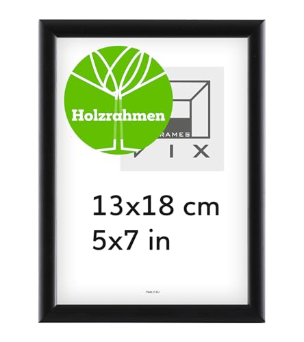 Pix FRAMES Bilderrahmen - Fotorahmen aus Holz - Rahmen mit Scheiben aus acrylglas - Rahmen zum Aufhängen und Aufstellen - Modern Photo Frame - 13x18 cm - Schwarz Pix FRAMES Bilderrahmen - Fotorahmen aus Holz - Rahmen mit Scheiben aus acrylglas - Rahmen zum Aufhängen und Aufstellen - Modern Photo Frame - 13x18 cm - Schwarz von Pix FRAMES
