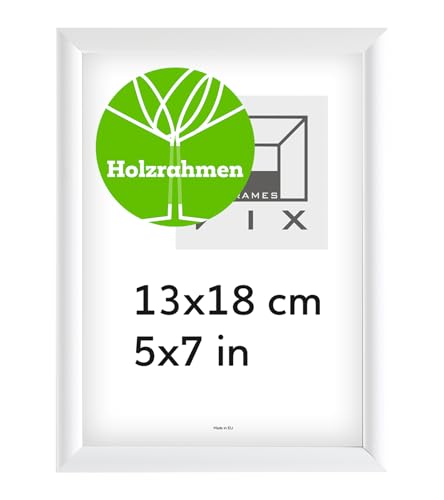 Pix FRAMES Bilderrahmen - Fotorahmen aus Holz - Rahmen mit Scheiben aus acrylglas - Rahmen zum Aufhängen und Aufstellen - Modern Photo Frame - 13x18 cm - Weiß Pix FRAMES Bilderrahmen - Fotorahmen aus Holz - Rahmen mit Scheiben aus acrylglas - Rahmen zum Aufhängen und Aufstellen - Modern Photo Frame - 13x18 cm - Weiß von Pix FRAMES