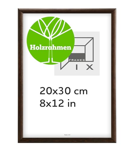 Pix FRAMES Bilderrahmen - Fotorahmen aus Holz - Rahmen mit Scheiben aus acrylglas - Rahmen zum Aufhängen und Aufstellen - Modern Photo Frame - 20x30 cm - Dunkelbraun Pix FRAMES Bilderrahmen - Fotorahmen aus Holz - Rahmen mit Scheiben aus acrylglas - Rahmen zum Aufhängen und Aufstellen - Modern Photo Frame - 20x30 cm - Dunkelbraun von Pix FRAMES