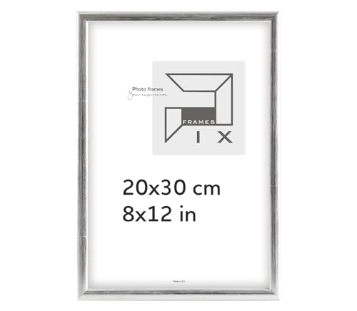 Pix FRAMES Bilderrahmen - Fotorahmen aus Holz - Rahmen mit Scheiben aus acrylglas - Rahmen zum Aufhängen und Aufstellen - Modern Photo Frame - 20x30 cm - Silber Pix FRAMES Bilderrahmen - Fotorahmen aus Holz - Rahmen mit Scheiben aus acrylglas - Rahmen zum Aufhängen und Aufstellen - Modern Photo Frame - 20x30 cm - Silber von Pix FRAMES