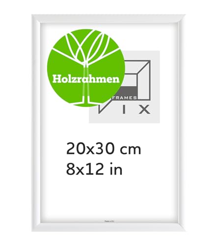 Pix FRAMES Bilderrahmen - Fotorahmen aus Holz - Rahmen mit Scheiben aus acrylglas - Rahmen zum Aufhängen und Aufstellen - Modern Photo Frame - 20x30 cm - Weiß Pix FRAMES Bilderrahmen - Fotorahmen aus Holz - Rahmen mit Scheiben aus acrylglas - Rahmen zum Aufhängen und Aufstellen - Modern Photo Frame - 20x30 cm - Weiß von Pix FRAMES