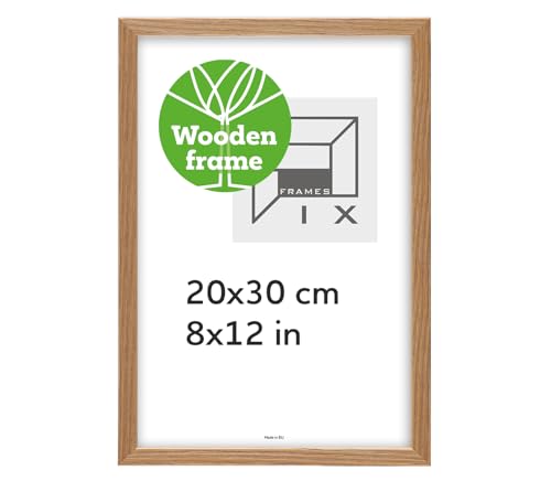 Pix FRAMES Bilderrahmen Holz - Holzrahmen mit Scheiben aus acrylglas - Picture Frame - Holzbilderrahmen - Holz Bilderrahmen - Fotorahmen 20x30 cm - Eiche Pix FRAMES Bilderrahmen Holz - Holzrahmen mit Scheiben aus acrylglas - Picture Frame - Holzbilderrahmen - Holz Bilderrahmen - Fotorahmen 20x30 cm - Eiche von Pix FRAMES