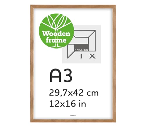 Pix FRAMES Bilderrahmen Holz - Holzrahmen mit Scheiben aus acrylglas - Picture Frame - Holzbilderrahmen - Holz Bilderrahmen - Fotorahmen 29,7x42 cm - Eiche Pix FRAMES Bilderrahmen Holz - Holzrahmen mit Scheiben aus acrylglas - Picture Frame - Holzbilderrahmen - Holz Bilderrahmen - Fotorahmen 29,7x42 cm - Eiche von Pix FRAMES