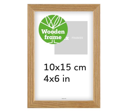 Pix FRAMES Bilderrahmen Holz - Holzrahmen mit Scheiben aus Plexiglas - Picture Frame - Holzbilderrahmen - Holz Bilderrahmen - Fotorahmen 10x15 cm - Eiche Pix FRAMES Bilderrahmen Holz - Holzrahmen mit Scheiben aus Plexiglas - Picture Frame - Holzbilderrahmen - Holz Bilderrahmen - Fotorahmen 10x15 cm - Eiche von Pix FRAMES