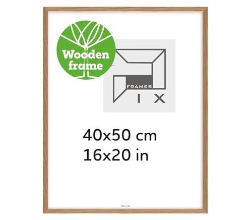Pix FRAMES Bilderrahmen Holz - Holzrahmen mit Scheiben aus acrylglas - Picture Frame - Holzbilderrahmen - Holz Bilderrahmen - Fotorahmen 40x50 cm - Eiche Pix FRAMES Bilderrahmen Holz - Holzrahmen mit Scheiben aus acrylglas - Picture Frame - Holzbilderrahmen - Holz Bilderrahmen - Fotorahmen 40x50 cm - Eiche von Pix FRAMES