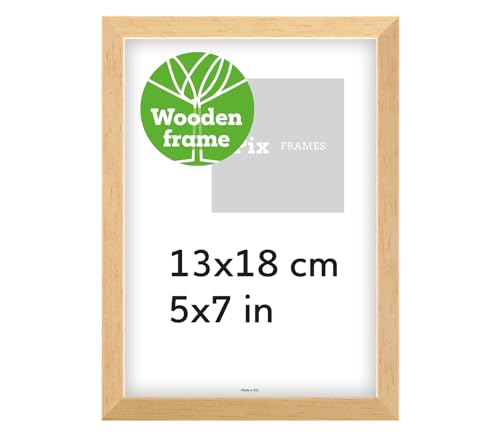 Pix FRAMES Bilderrahmen Holz - Holzrahmen mit Scheiben aus acrylglas - Picture Frame - Holzbilderrahmen - Holz Bilderrahmen - Fotorahmen 13x18 cm - Natural Pix FRAMES Bilderrahmen Holz - Holzrahmen mit Scheiben aus acrylglas - Picture Frame - Holzbilderrahmen - Holz Bilderrahmen - Fotorahmen 13x18 cm - Natural von Pix FRAMES