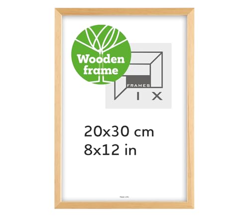 Pix FRAMES Bilderrahmen Holz - Holzrahmen mit Scheiben aus acrylglas - Picture Frame - Holzbilderrahmen - Holz Bilderrahmen - Fotorahmen 20x30 cm - Natural Pix FRAMES Bilderrahmen Holz - Holzrahmen mit Scheiben aus acrylglas - Picture Frame - Holzbilderrahmen - Holz Bilderrahmen - Fotorahmen 20x30 cm - Natural von Pix FRAMES