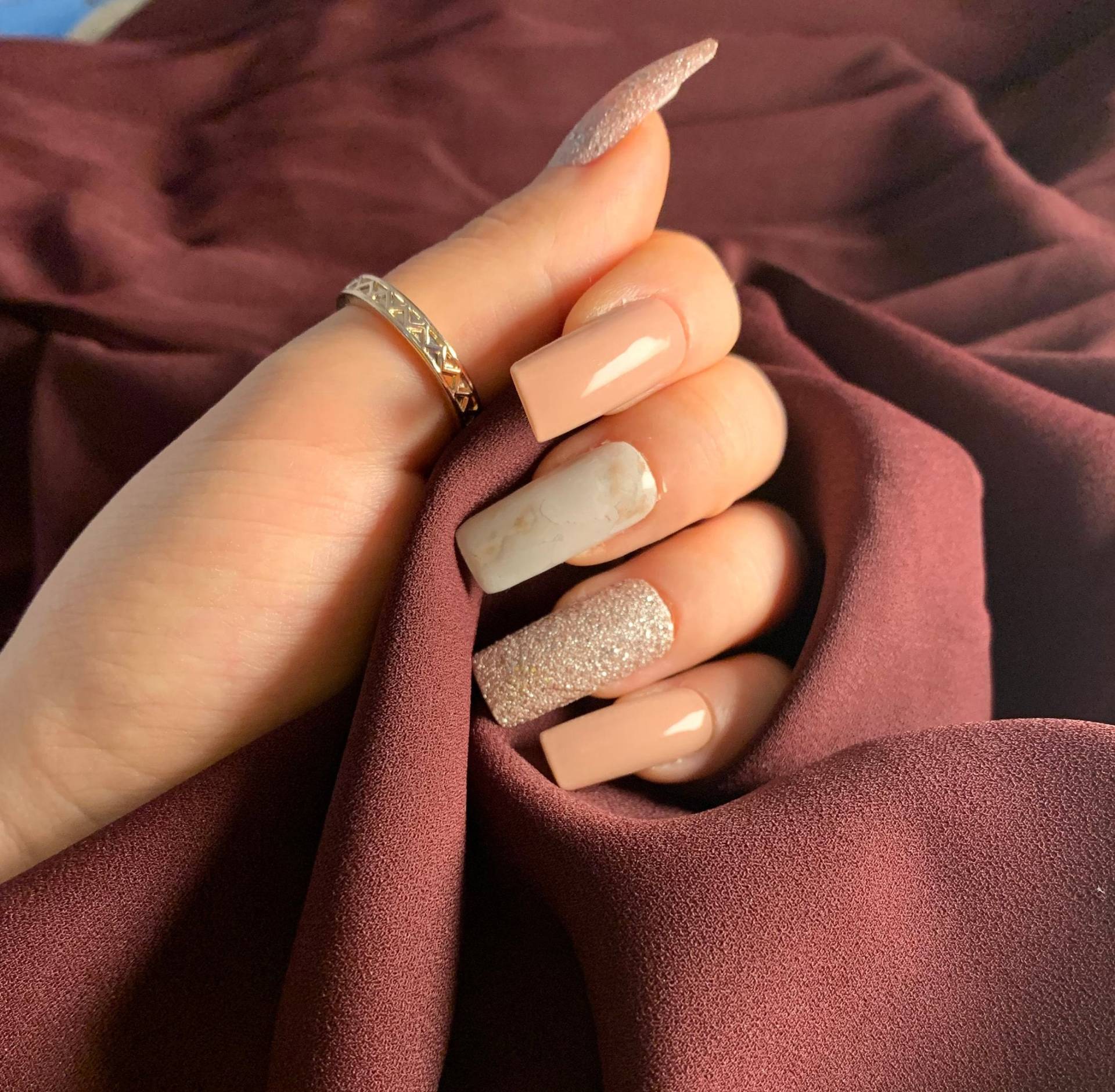 Dezente Glasur Press-On Fake Nails Handarbeit Dezente Glasur Press-On Fake Nails Handarbeit von PixJewelry
