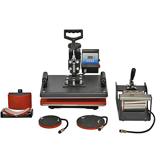 PixMax Multifunktions 5-in-1 schwenkbare Transferpresse Hitzepresse Wärmepresse T-Shirtpresse Tassenpresse Tellerpresse Mützenpresse mit Gratis Sublimationspapier PixMax Multifunktions 5-in-1 schwenkbare Transferpresse Hitzepresse Wärmepresse T-Shirtpresse Tassenpresse Tellerpresse Mützenpresse mit Gratis Sublimationspapier von PixMax