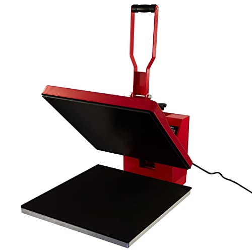 PixMax Transferpresse 50 x 50cm Hitzepresse Heißpressmaschine T-Shirtpresse Heisspresse Textilpresse Transferdruck T-Shirt Touchscreen Display Verstellbarer Druck Tinte Vinyl 250°C Sublimationspapier von PixMax
