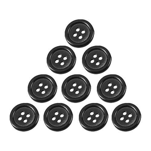 10 Stück Knöpfe Schwarze - 30 mm Harz Knebelknöpfe 4 Löcher rund Knöpfen zum Basteln Hemdknöpfe mit Aufbewahrungsbox für Deko DIY Handwerk und Kleidernähen 10 Stück Knöpfe Schwarze - 30 mm Harz Knebelknöpfe 4 Löcher rund Knöpfen zum Basteln Hemdknöpfe mit Aufbewahrungsbox für Deko DIY Handwerk und Kleidernähen von Pixaro