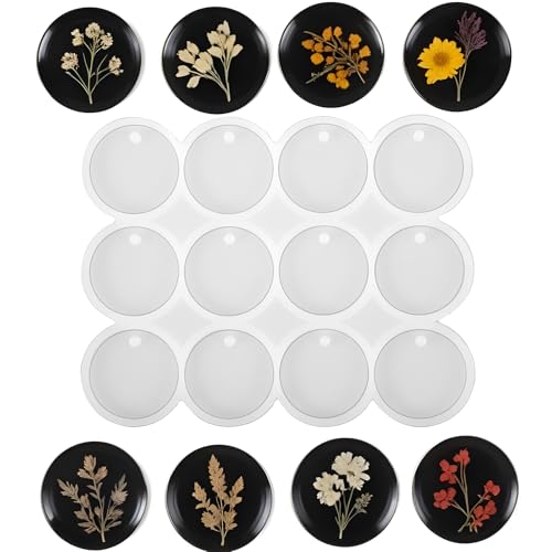 12 Stück Silikonform Epoxidharz - Epoxidharz Formen Silikonformen für Resin Geeignet für die Herstellung verschiedener Arten von Epoxidharz Schmuck, Silikonform Anhänger und DIY-Kunsthandwerk 12 Stück Silikonform Epoxidharz - Epoxidharz Formen Silikonformen für Resin Geeignet für die Herstellung verschiedener Arten von Epoxidharz Schmuck, Silikonform Anhänger und DIY-Kunsthandwerk von Pixaro