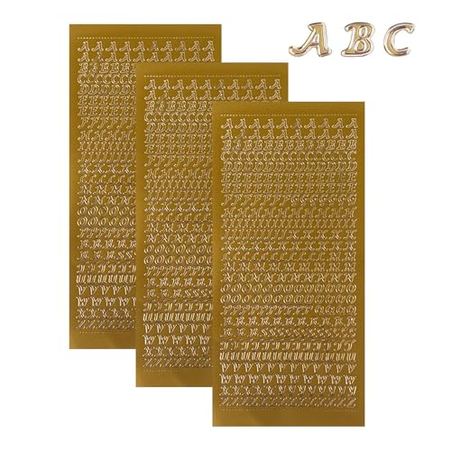 3 Blatt Wachsbuchstaben für Kerzen - Buchstaben Zahlen Aufkleber Gold, Klebebuchstaben, Wachszahlen Kerzensticker, für Taufe Kommunion Hochzeit Fotoalbum Scrapbook Geschenk Umschlag 3 Blatt Wachsbuchstaben für Kerzen - Buchstaben Zahlen Aufkleber Gold, Klebebuchstaben, Wachszahlen Kerzensticker, für Taufe Kommunion Hochzeit Fotoalbum Scrapbook Geschenk Umschlag von Pixaro