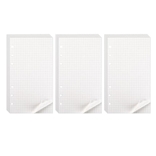3 Pack Nachfüllpapier A6-135 Blätter Notizbuch A6 Kariert Nachfüllbar, 6 Löcher A6 Papier Nachfülleinlagen, Ringbuch A6 Nachfüllbar,A6 Einlagen, Notizpapier A6 für Notizbuch Tagbuch Binder Skizze 3 Pack Nachfüllpapier A6-135 Blätter Notizbuch A6 Kariert Nachfüllbar, 6 Löcher A6 Papier Nachfülleinlagen, Ringbuch A6 Nachfüllbar,A6 Einlagen, Notizpapier A6 für Notizbuch Tagbuch Binder Skizze von Pixaro