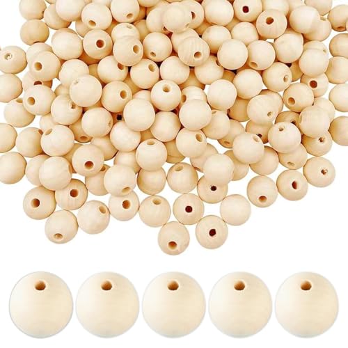 600 Stück Holzperlen Natur - 12mm Holzkugeln mit 3mm Loch, Holzperlen zum Auffädeln, Holz Perlen zum Basteln mit Loch, Rund Holz Perlen, für DIY Schmuck Armband Basteln Halskette 600 Stück Holzperlen Natur - 12mm Holzkugeln mit 3mm Loch, Holzperlen zum Auffädeln, Holz Perlen zum Basteln mit Loch, Rund Holz Perlen, für DIY Schmuck Armband Basteln Halskette von Pixaro