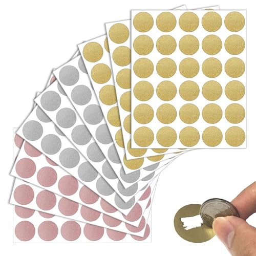 9 Stück Rubbelsticker - 2.5cm Rubbellose Selber Machen, 3 Farben Rubbelaufkleber, Rund Rubbellos Aufkleber Gold Silber Rosegold,fürGeburtstagsüberraschung, DIY-Postkarten,Valentinstag Hochzeit 9 Stück Rubbelsticker - 2.5cm Rubbellose Selber Machen, 3 Farben Rubbelaufkleber, Rund Rubbellos Aufkleber Gold Silber Rosegold,fürGeburtstagsüberraschung, DIY-Postkarten,Valentinstag Hochzeit von Pixaro