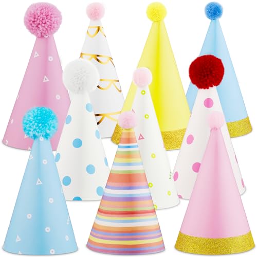 PixiPy Kindergeburtstags-Partyhüte – 10 Stück – farbenfrohe Feier-Kopfbedeckungen für eine lustige Dekoration PixiPy Kindergeburtstags-Partyhüte – 10 Stück – farbenfrohe Feier-Kopfbedeckungen für eine lustige Dekoration von PixiPy