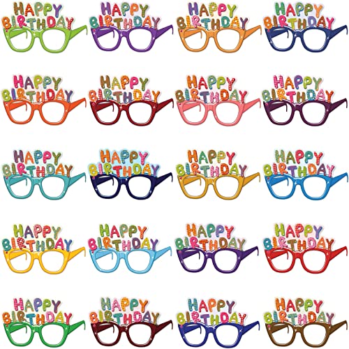 Happy Birthday-Brillen – 20 mehrfarbig – Brillendekorationen – Fotoautomaten-Requisiten – originelles Partyzubehör – lustige Gastgeschenke – von PixiPy Happy Birthday-Brillen – 20 mehrfarbig – Brillendekorationen – Fotoautomaten-Requisiten – originelles Partyzubehör – lustige Gastgeschenke – von PixiPy von PixiPy