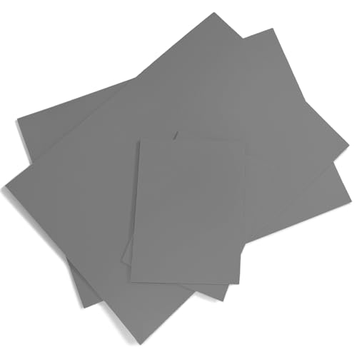 Pizens Linoldruck Platte 4 Stück, Grau Linolplatten für Linolschnitt, Linoleum Print Set für Gummi Stempel, Bastel und Druckprojekte (A4+A6) von Pizens