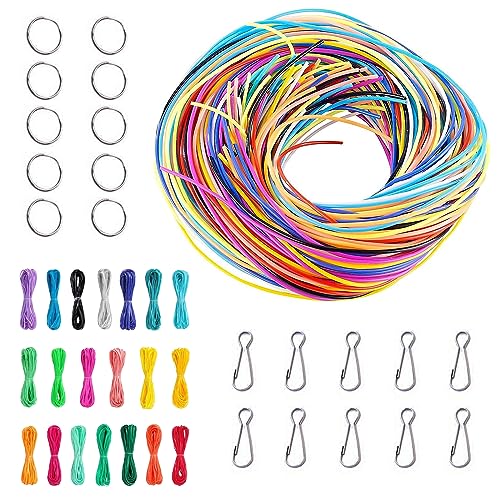 Pizsieat 200 Stück Scoubidou Bänder Set Scooby DOO Bänder Plastik Scobie DOO Bänder Skubidubänder Knüpfbänder mit 20 Schlüsselring und Haken für DIY Armbänder Halskett Schlüsselanhänger (20 Farben) Pizsieat 200 Stück Scoubidou Bänder Set Scooby DOO Bänder Plastik Scobie DOO Bänder Skubidubänder Knüpfbänder mit 20 Schlüsselring und Haken für DIY Armbänder Halskett Schlüsselanhänger (20 Farben) von Pizsieat