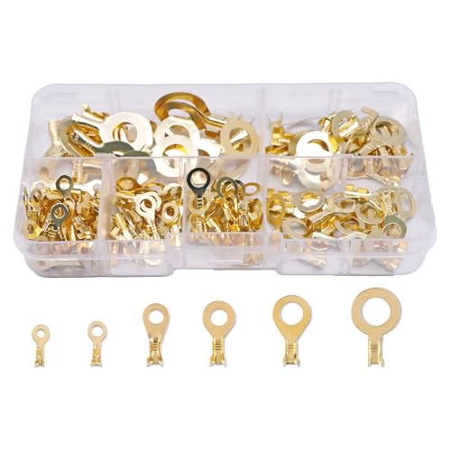 150pcs Nicht Isolierte Ringe Klemmen Messingkabelverbinder Offene Fässer Drahtringe Kabel Laschen Crimp Einfach Zu Bedienen 150pcs Nicht Isolierte Ringe Klemmen Messingkabelverbinder Offene Fässer Drahtringe Kabel Laschen Crimp Einfach Zu Bedienen von Pjeghbvop