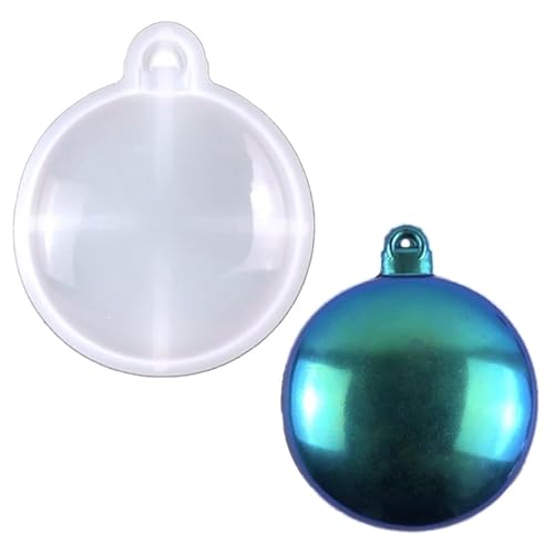 3 Stile Silikon Runde Anhängerform Weihnachtsserie Epoxidharz Form Schlüsselanhänger Schmuck für Weihnachten Handwerk von Pjeghbvop