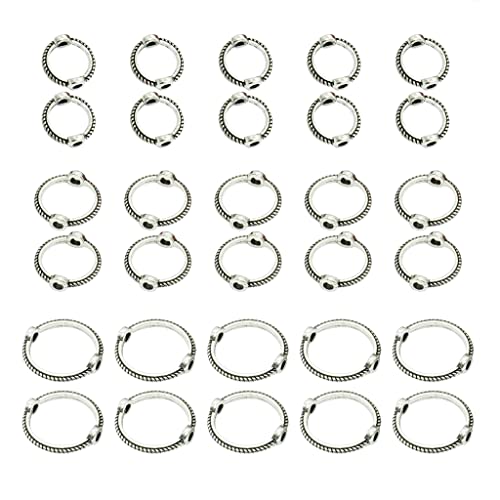 30 Stück Bügelperlenkappen für Schmuckherstellung, hohle Perlenkappen, Abstandshalter, Endkappen für Schmuck, Halsketten, Ohrringe 30 Stück Bügelperlenkappen für Schmuckherstellung, hohle Perlenkappen, Abstandshalter, Endkappen für Schmuck, Halsketten, Ohrringe von Pjeghbvop