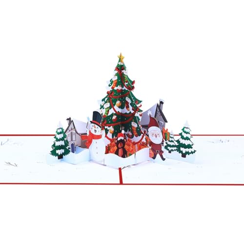 3D-Weihnachtskarten, Weihnachtsmann-Karte, handgefertigte Grußkarten mit Umschlag für Urlaubsgeschenke von Pjeghbvop