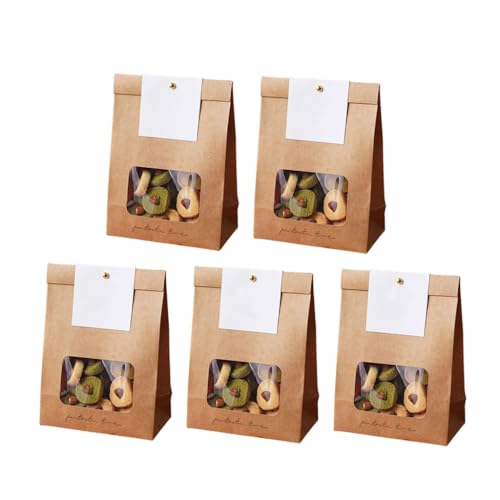 50 Stück praktische Papiertüten Keks-Paketbeutel mit Sichtfenster Verpackungsbeutel zum Backen von Lebensmittelpartys 50 Stück praktische Papiertüten Keks-Paketbeutel mit Sichtfenster Verpackungsbeutel zum Backen von Lebensmittelpartys von Pjeghbvop