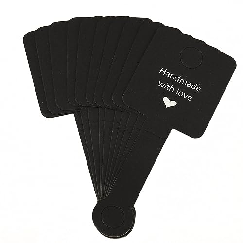 50xfaltbare Klebrige Tags Praktische Selbstkleberkarten Kraftpapierausstellungskarte Für Schmuck Halskette Armband Anhänger von Pjeghbvop
