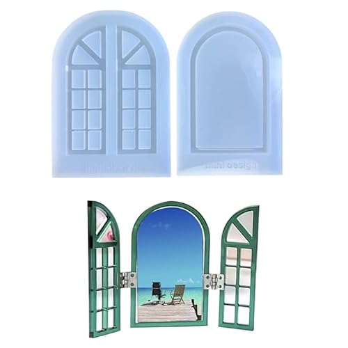 Fotorahmen-Harzform, Silikon-Bilderrahmen-Silikonform-Set für Epoxidharz, Fensterrahmen, dekorative Form Fotorahmen-Harzform, Silikon-Bilderrahmen-Silikonform-Set für Epoxidharz, Fensterrahmen, dekorative Form von Pjeghbvop
