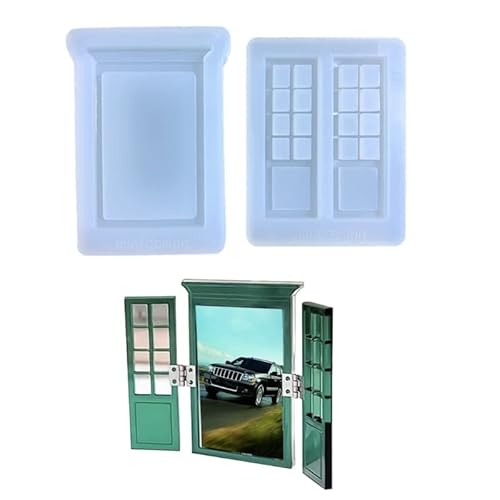 Fotorahmen-Harzform, Silikon-Bilderrahmen-Silikonform-Set für Epoxidharz, Fensterrahmen, dekorative Form Fotorahmen-Harzform, Silikon-Bilderrahmen-Silikonform-Set für Epoxidharz, Fensterrahmen, dekorative Form von Pjeghbvop