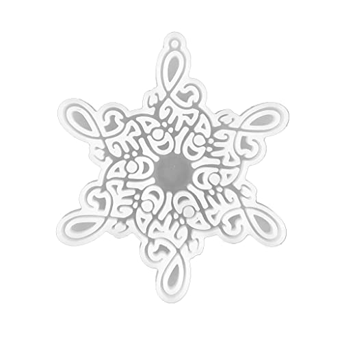 Glänzende Silikonharz-Formen, Weihnachts-Schneeflocke, Schlüsselanhänger, Schmuck, Epoxidharz, Bastelformen von Pjeghbvop