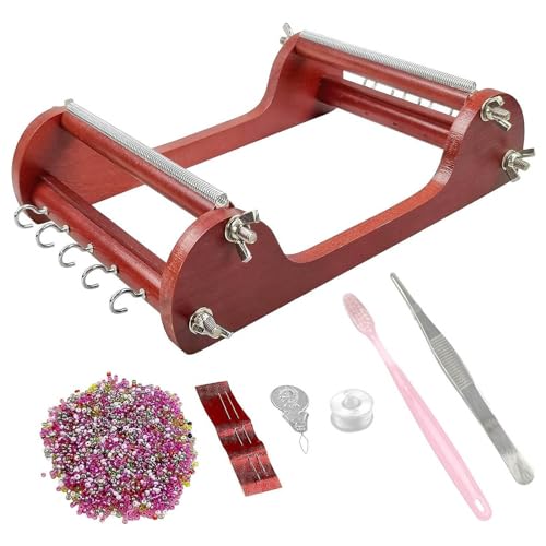 Handgefertigte Perlenbrebstuhl Set Perlenfäden Nadel Wald Antike Perlenmaschine Für Schmuck Wohnhäuser Dekorationen Handgefertigte Perlenbrebstuhl Set Perlenfäden Nadel Wald Antike Perlenmaschine Für Schmuck Wohnhäuser Dekorationen von Pjeghbvop