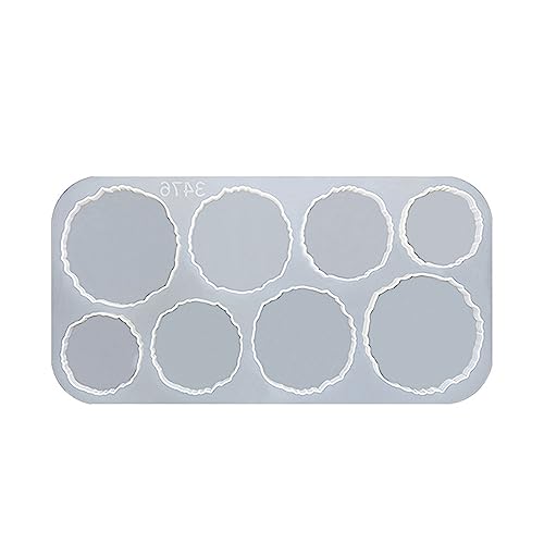 Harzformen, unregelmäßige, runde Silikonform, Epoxidharz-Formen für die Herstellung von Tassen, Pads, Heimdekorationen Harzformen, unregelmäßige, runde Silikonform, Epoxidharz-Formen für die Herstellung von Tassen, Pads, Heimdekorationen von Pjeghbvop