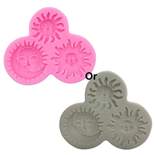 Lustig für Sonne und Mond, weiche Silikonform, Dekorationswerkzeug, Epoxidharz, Gießform, Wanddekoration, Formen zum Basteln von Pjeghbvop