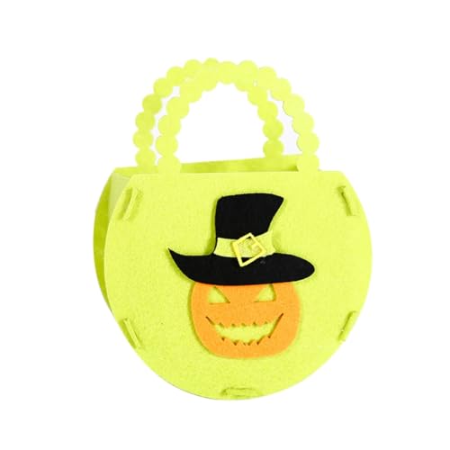 Pjeghbvop Halloween-Kürbis-Tragetasche, Kinder-Party, Süßigkeitentüten, tragbare Aufbewahrungseimer, Halloween-Dekorationen von Pjeghbvop