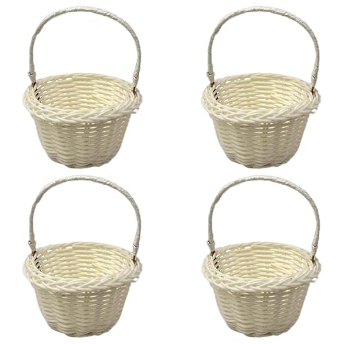 Pjeghbvop Praktisches handgewebtes Blumenzubehör, Rattan-Webkörbe für Hochzeit, Party und Heimverzierung von Pjeghbvop