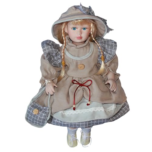 Pjeghbvop Sammelbare Viktorianpuppe Porzellanpuppe Prinzessin Kleidung Wiedergeborene Delicate Realistische Puppen Weihnachten Mittelstücke von Pjeghbvop