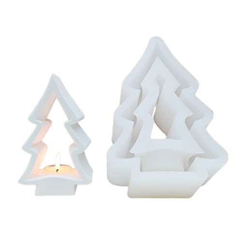 Pjeghbvop Weihnachtsbaum-Halter, Silikonformen, Gipsformen, Kerzenständer, Gießformen für Tischdekorationen Pjeghbvop Weihnachtsbaum-Halter, Silikonformen, Gipsformen, Kerzenständer, Gießformen für Tischdekorationen von Pjeghbvop
