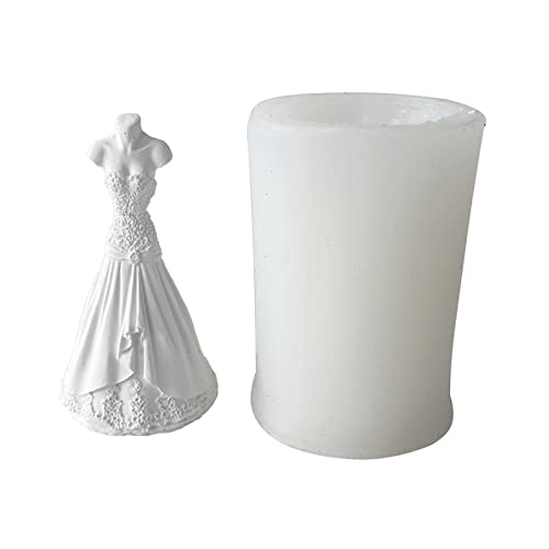 Silikonform für Brautkleid, 3D-Form, Hochzeitskleid, Kunstharz, Gießform für Epoxid-Fondant, Hochzeitsdekorationen von Pjeghbvop