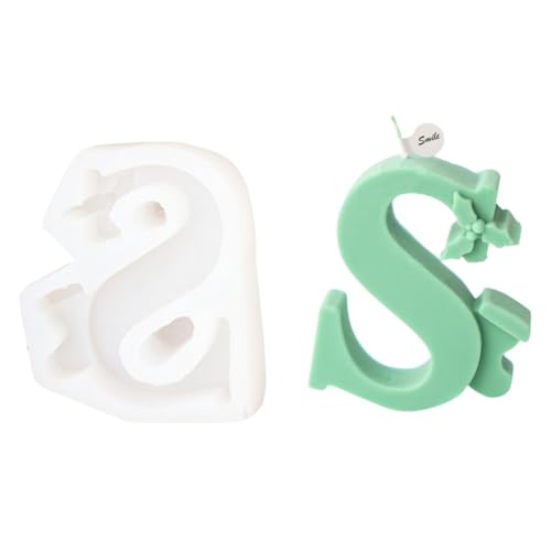 Silikonharz-Formen, Weihnachtsbuchstaben, Schlüsselanhänger, Ornamente, Schmuck, Epoxidharz, Bastelform, 26 Stile von Pjeghbvop