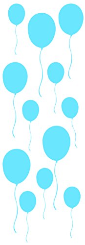 Plage Deko Wandaufkleber Blaue Luftballons-Kinder 24x68cm, Vinyl, 68 x 0.1 x 24 cm von Plage