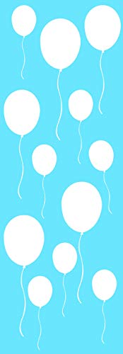 Plage Deko Wandaufkleber weiße Luftballons-Kinder 24x68cm, Vinyl, 68 x 0.1 x 24 cm von Plage