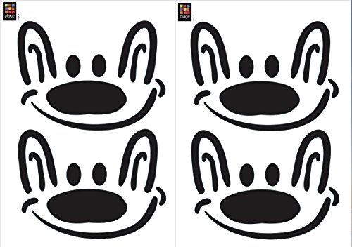 PLAGE Wandaufkleber-Kinder-lächelnd Hunde-Dekoration für Schalter, 2 Blätter 29,7 x 21 cm, Vinyl, schwarz, 29.7 x 0.1 x 21 cm von PLAGE