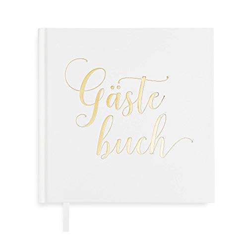 Plantvibes Edles Gästebuch, 72 Seiten, Hardcover, hochwertiges Papier, Vintage Guest-Book für die Hochzeit, Taufe oder den Geburtstag, Hochzeits-Buch, Hochzeits-Album, Hochzeits-Gästebuch von Plantvibes