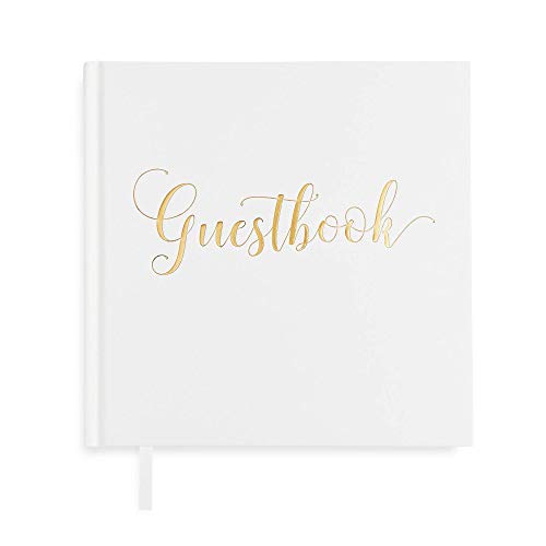 Plantvibes Edles Gästebuch, 72 Seiten, Hardcover, hochwertiges Papier, Vintage Guest-Book für die Hochzeit, Taufe oder den Geburtstag, Hochzeits-Buch, Hochzeits-Album, Hochzeits-Gästebuch von Plantvibes