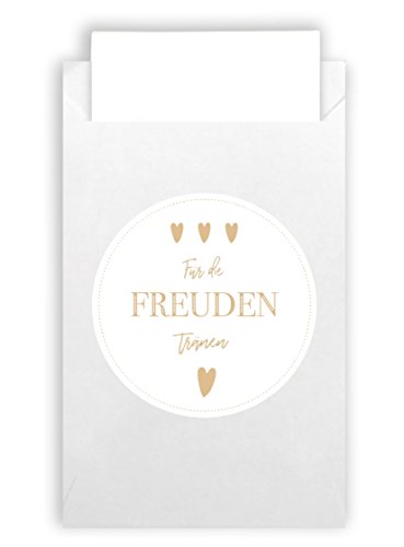 Plantvibes 100 Umschläge & 100 Freudentränen Sticker aus Naturpapier im Vintage-Stil für die Hochzeit, Taschentücher, Mitgebsel & Schmuck, weiss Plantvibes 100 Umschläge & 100 Freudentränen Sticker aus Naturpapier im Vintage-Stil für die Hochzeit, Taschentücher, Mitgebsel & Schmuck, weiss von Plantvibes